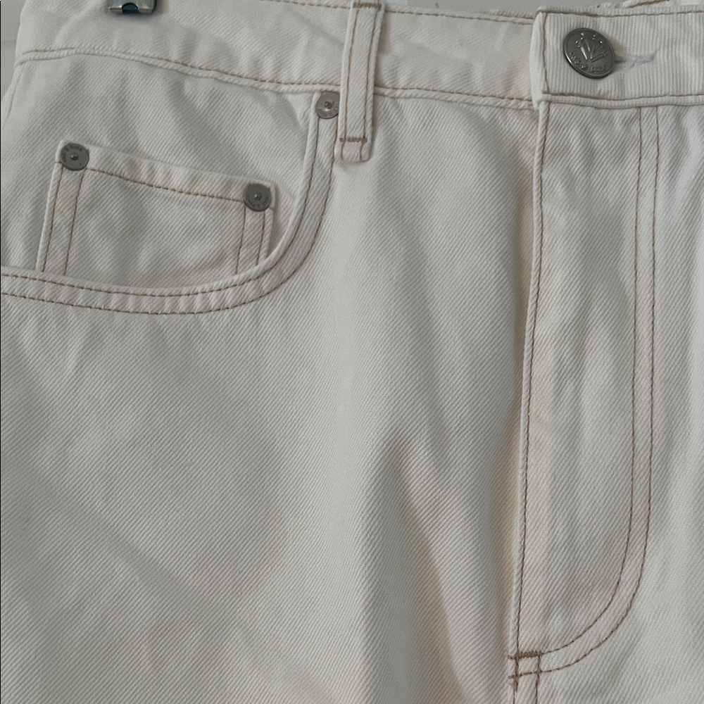 rag & bone The Charlie Women’s High-Rise Barrel Jeans, Off-White, 30 - Picture 5 of 15